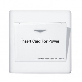 Access Card Operated Switches, 250V 16A Switch - Suits 1 x 16A Circuit (White)