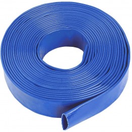 Water Discharge Layflat Hose Pipe Pump Irrigation Blue  - 51mm (2") Bore x 100 Metres Long