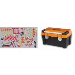 Electrical Tool Box With Assortment of 46 Tools for Electrotechnical Maintenance and Smart Metering Tool kit