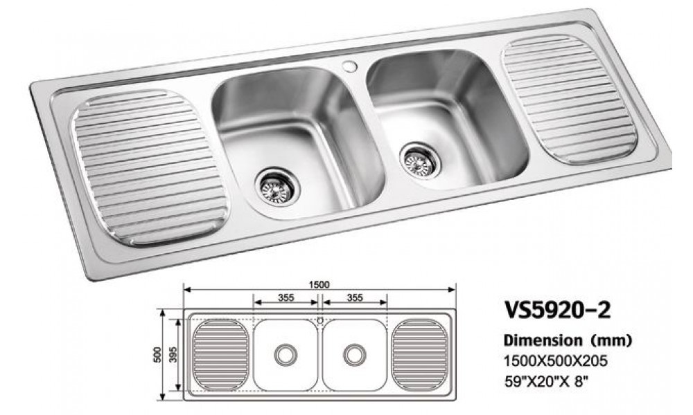 Exceptional Kitchen Sink Sizes 2 Stainless Steel Kitchen Sinks 634 X 405 