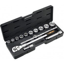 3/4'' socket wrench set in plastic case with 14 piece HR High Resistance Alyco-HR-192582
